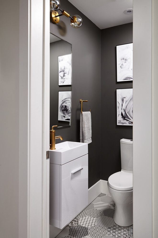 Design ideas for a contemporary cloakroom in Toronto.