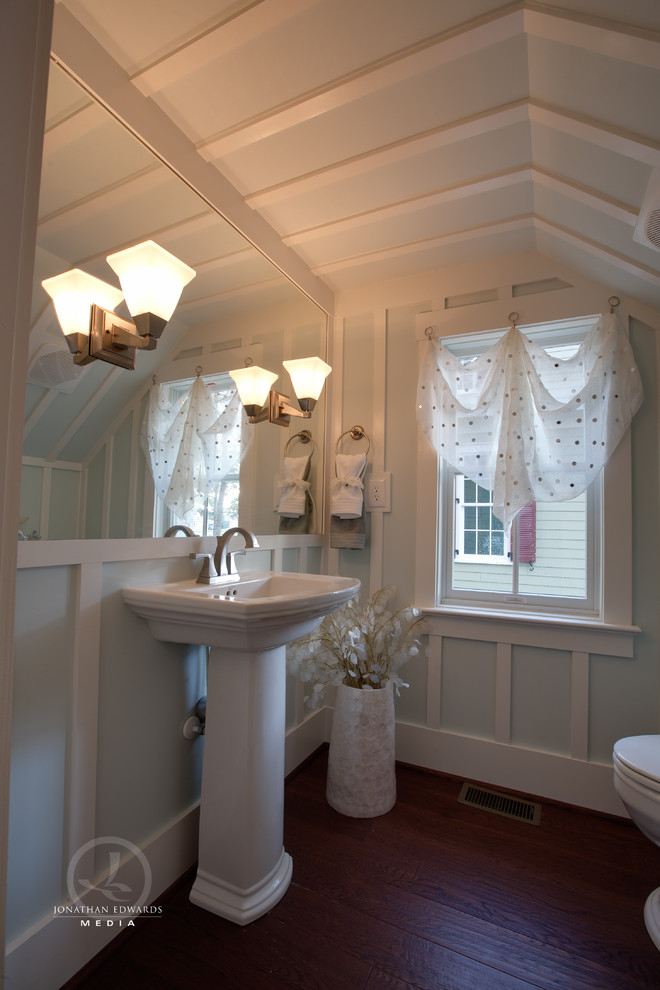 Example of a country powder room design in Other