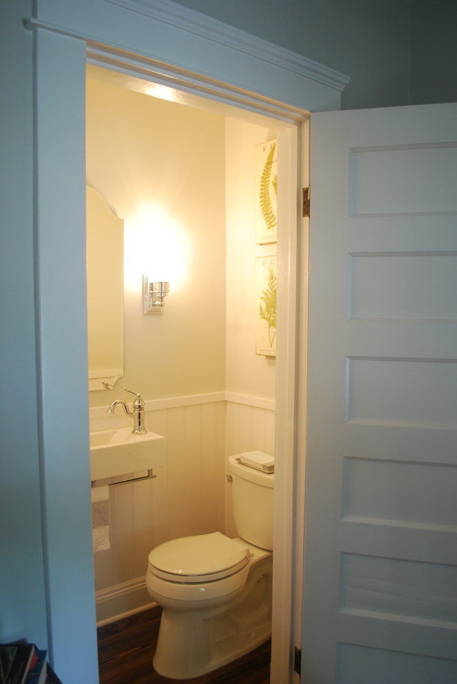 Small country cloakroom in Cleveland with a wall-mounted sink.