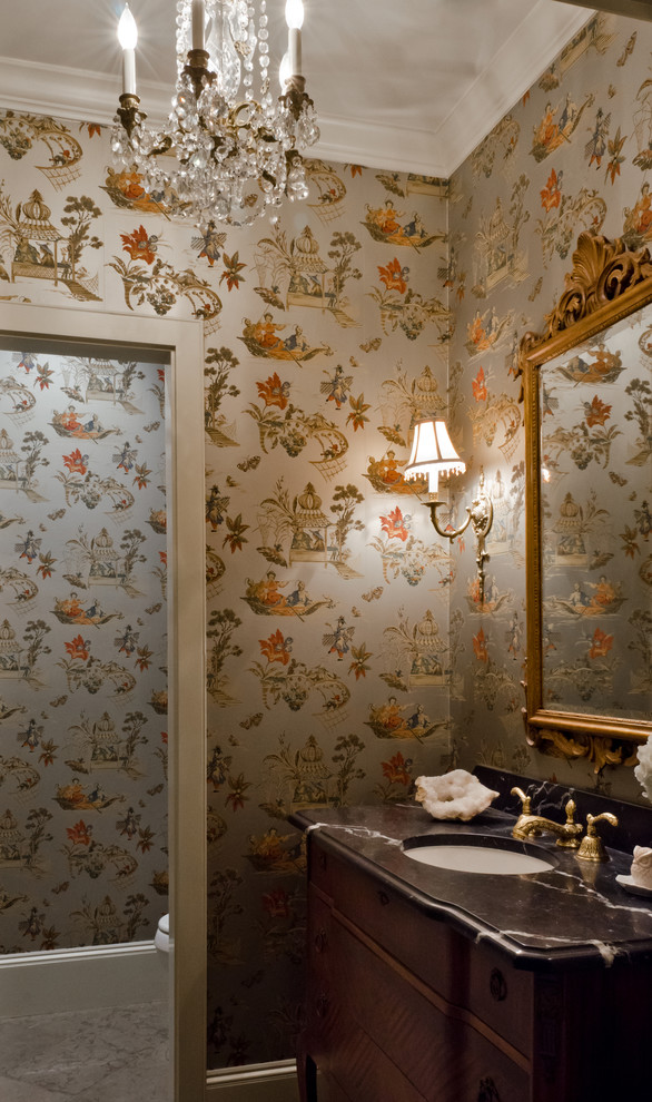 Classic Terrell Hills Powder Room - Traditional - Powder Room - Austin ...