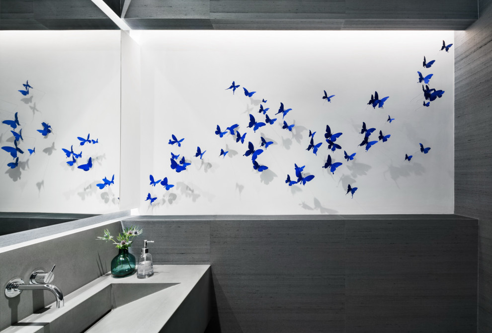 Photo of a contemporary cloakroom in New York.