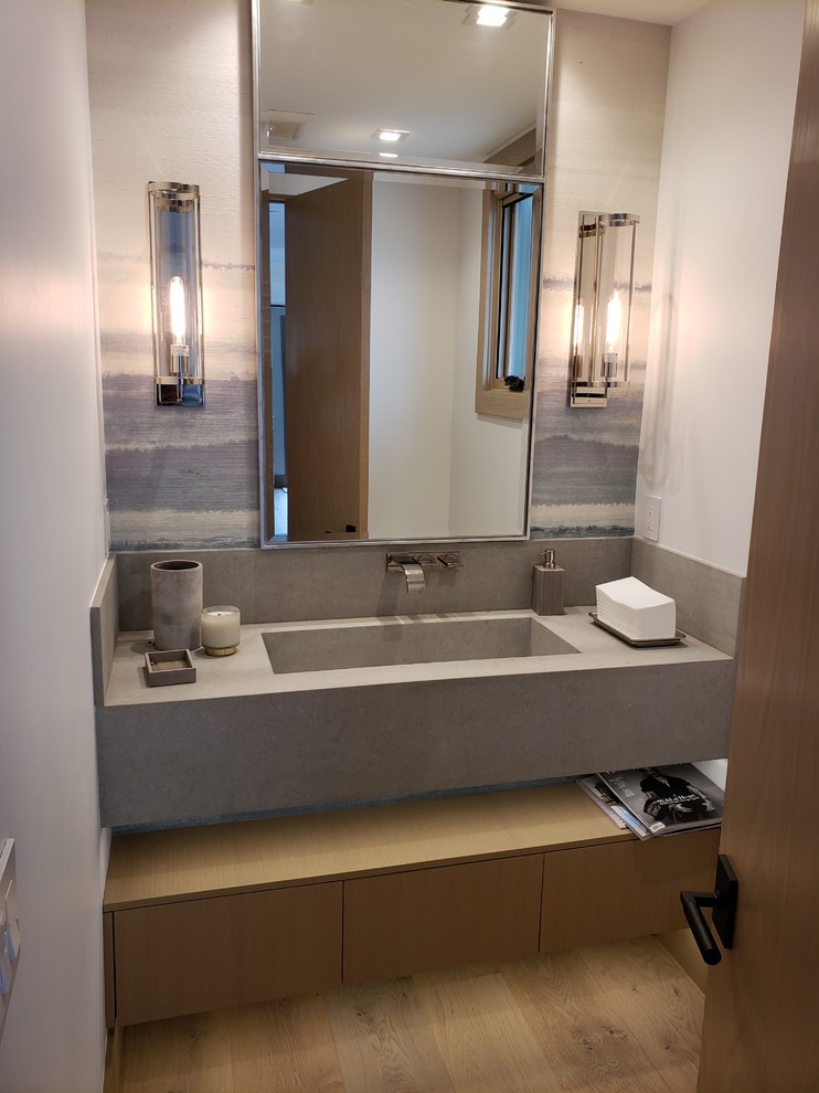 Corona Del Mar, CA Modern Powder Room Orange County by Cutting