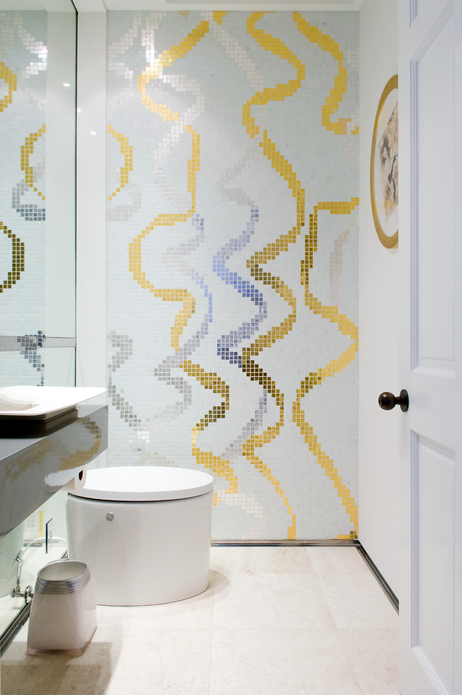 Design ideas for a contemporary cloakroom in New York.
