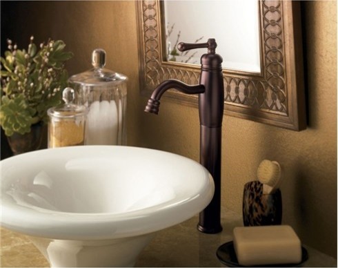 Example of a trendy powder room design in Seattle