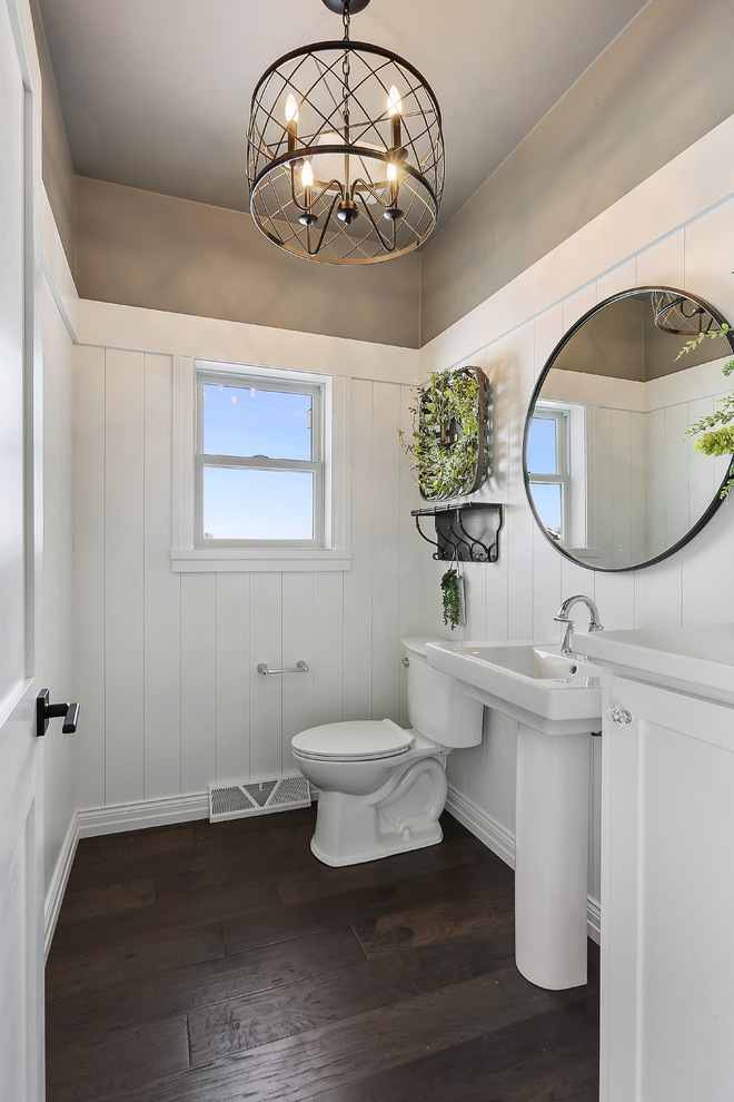 Inspiration for a cottage powder room remodel in Other