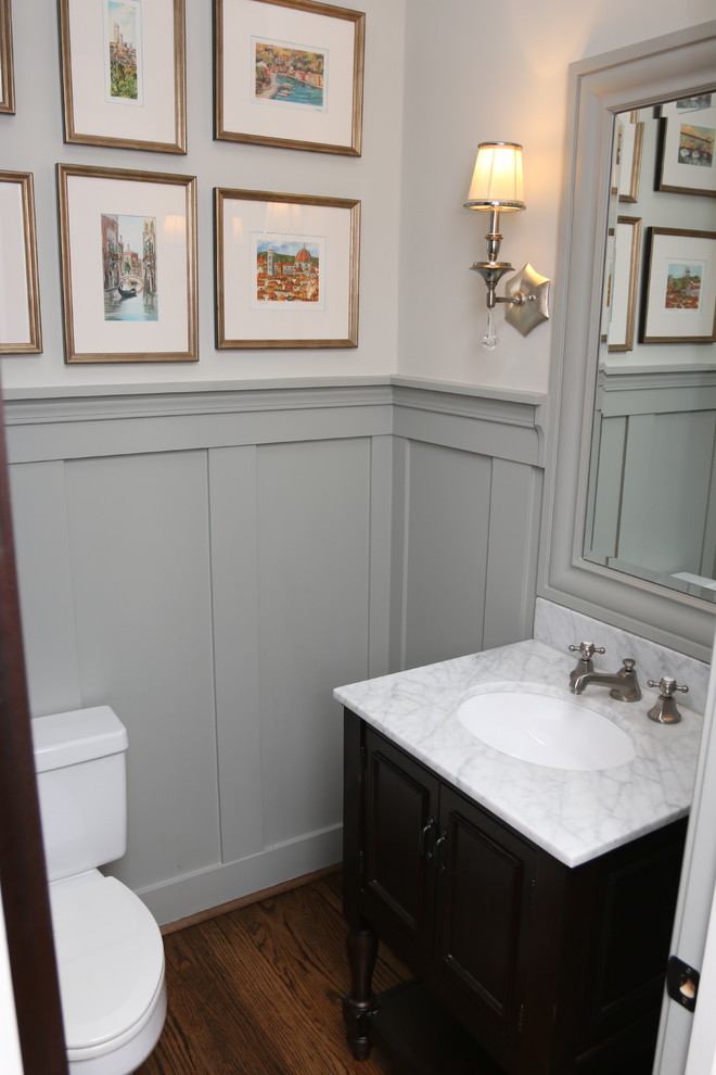 Inspiration for a classic cloakroom in Atlanta with white worktops.