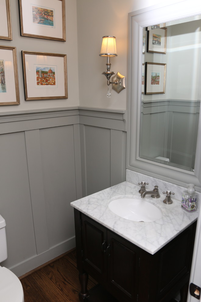Design ideas for a traditional cloakroom in Atlanta with white worktops.