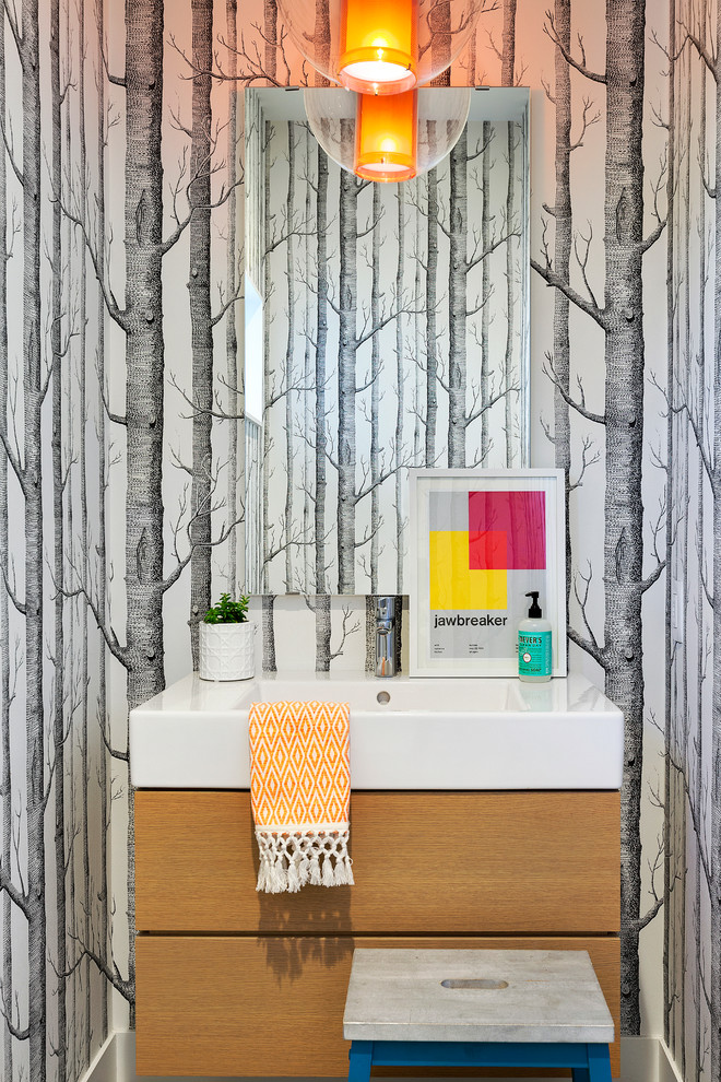 Edina Modern Scandinavian Midcentury Powder Room Minneapolis by