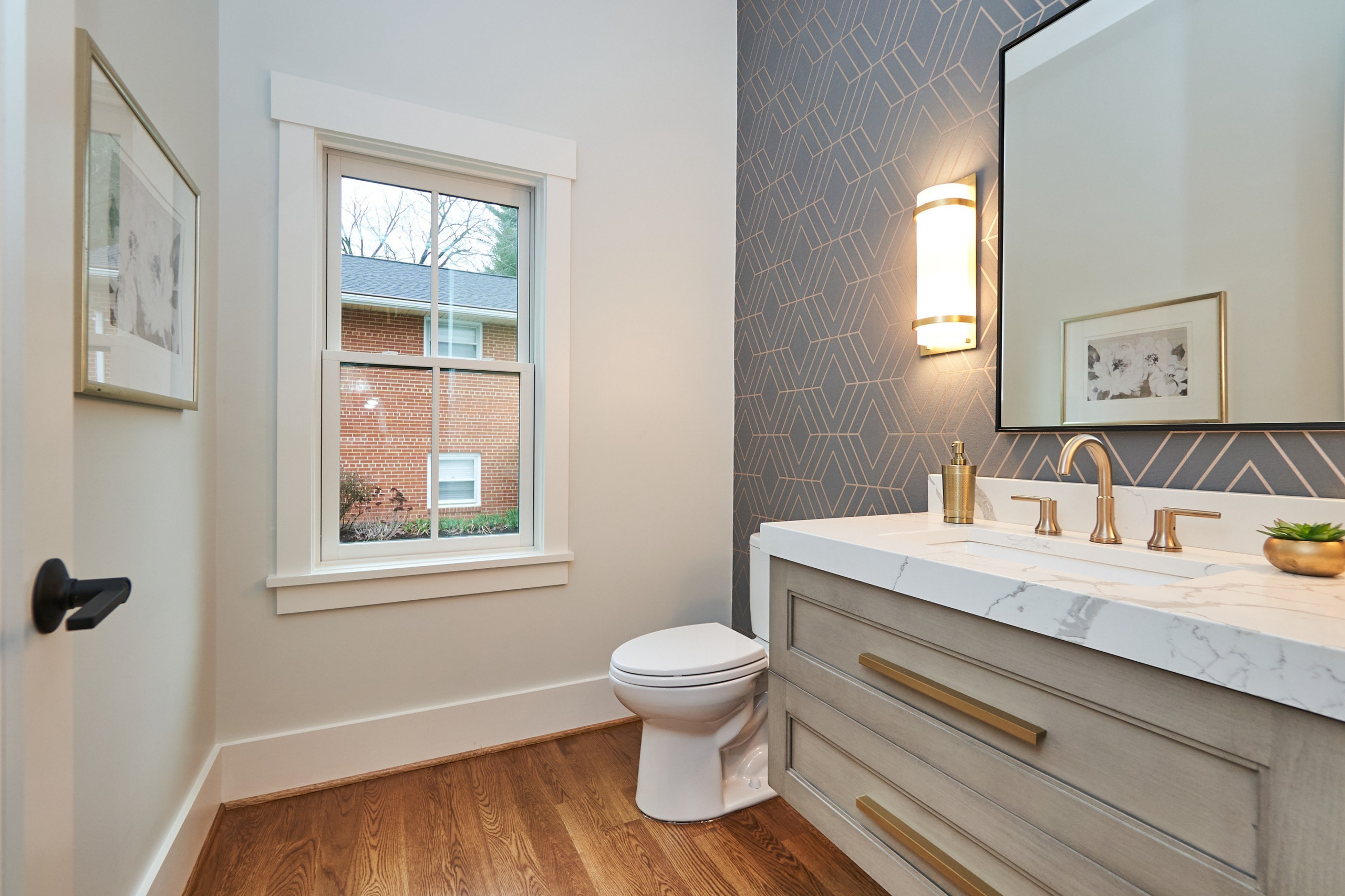 75 Beautiful Powder Room With A Floating Vanity Pictures Ideas July