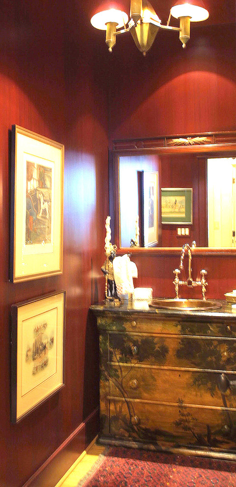 Example of a classic powder room design in Louisville