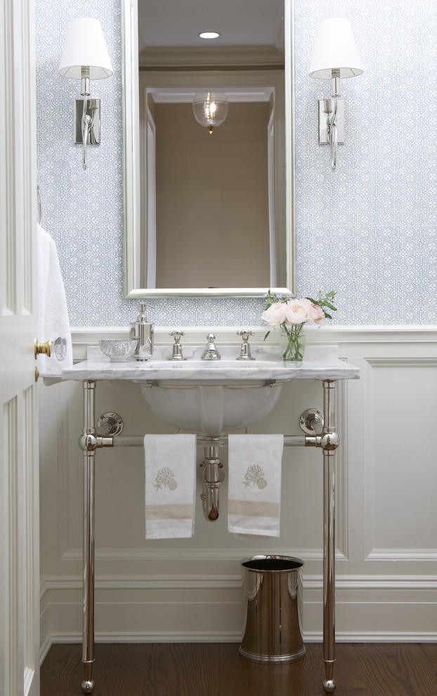 Formal Powder Room Traditional Powder Room New York by Mackin