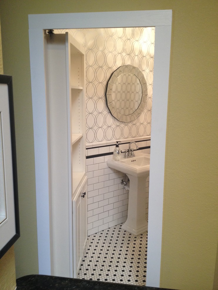 From Closet to Powder Room! Modern Powder Room Austin by APlus