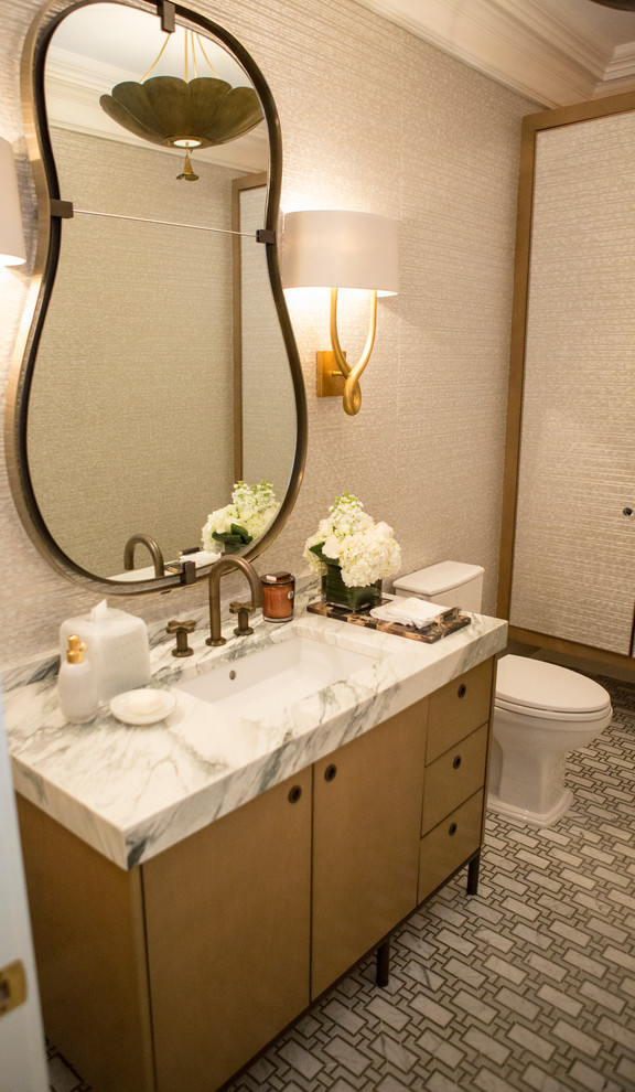 Inspiration for a contemporary powder room remodel in DC Metro