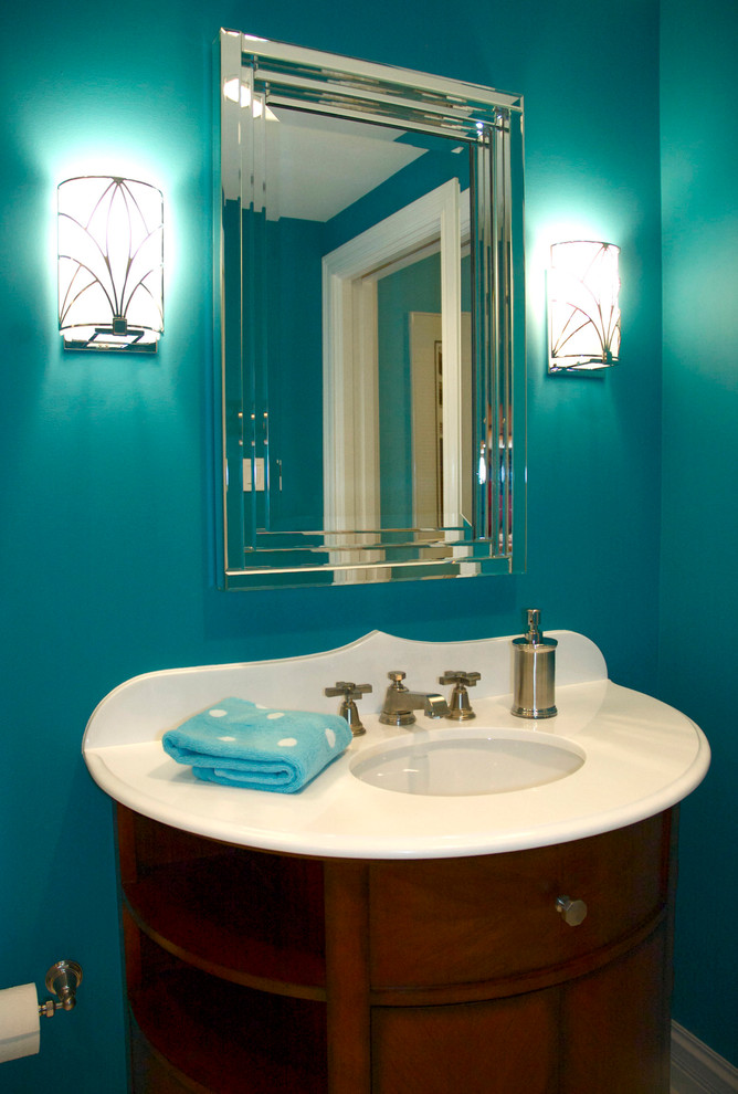 Powder room - eclectic powder room idea in St Louis