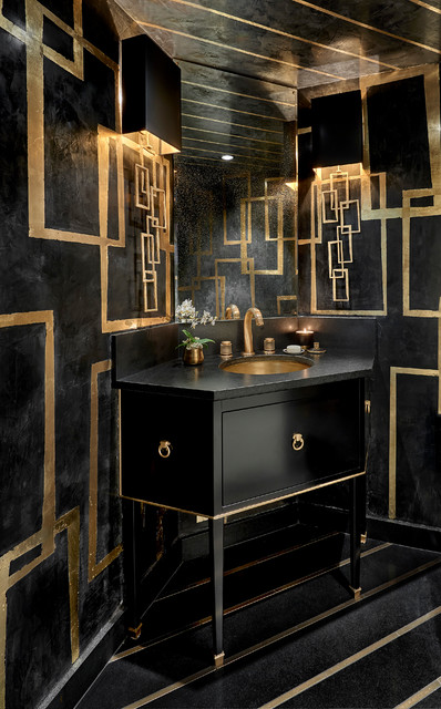 Gold Coast Residence Contemporary Powder Room Chicago By Q Construction Houzz