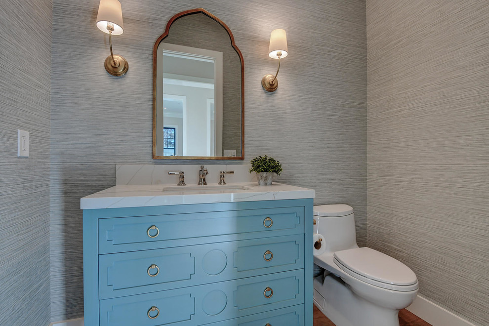 Hamptons Style - Powder Room - San Francisco - by Jan McMahon Interiors ...