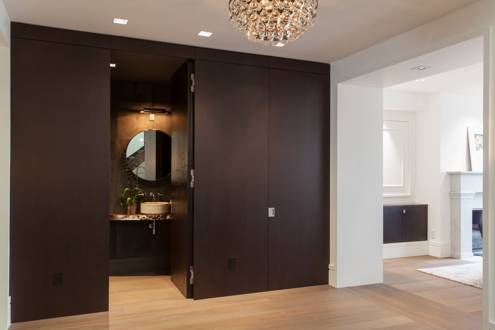 Hidden Guest Bathroom Contemporary Powder Room San Francisco By Midland Cabinet Company Houzz