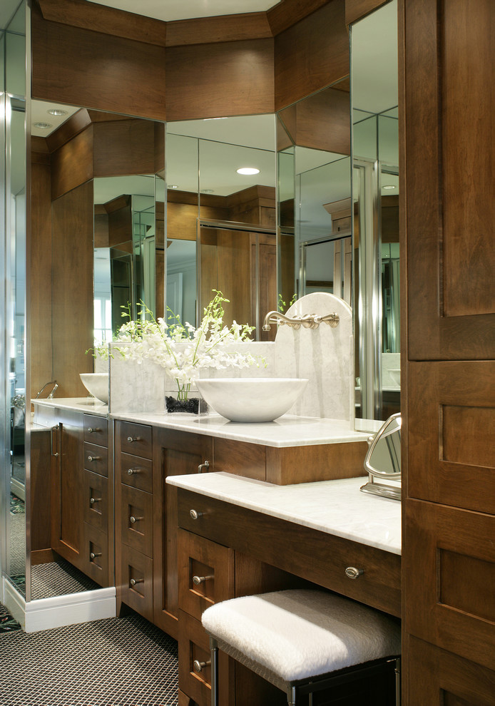 Powder room - transitional powder room idea in Other