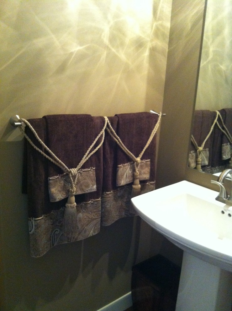 Inspiration for a timeless powder room remodel in Calgary