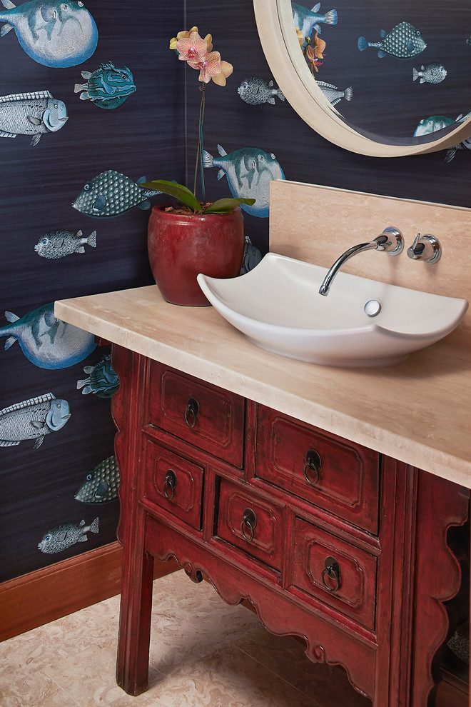Design ideas for a traditional cloakroom in Hawaii.