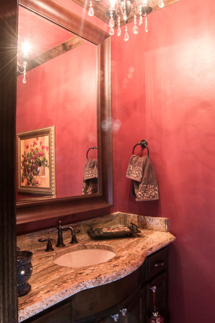 Inspiration for a timeless powder room remodel in Oklahoma City