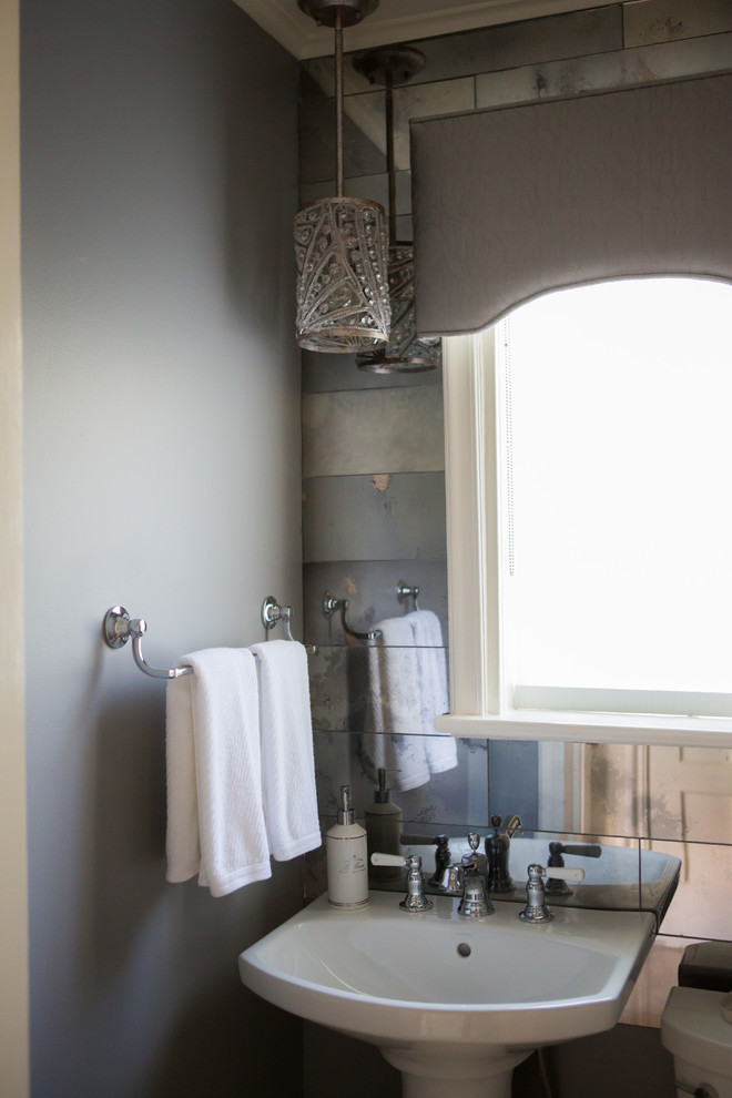 Jewel Box Powder Room Traditional Powder Room New York by