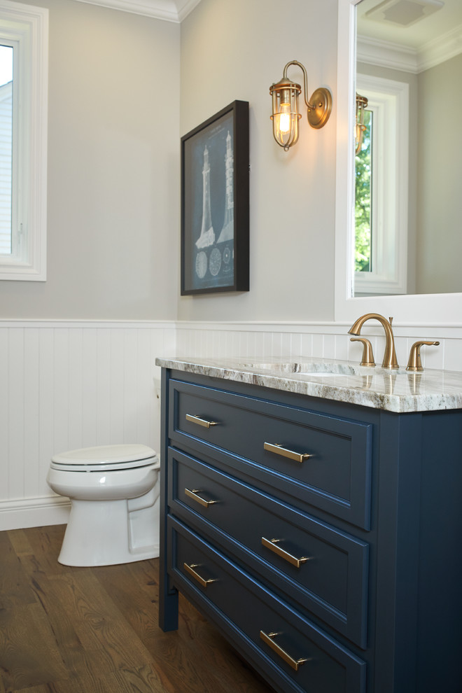 Lake House Beach Style Powder Room Grand Rapids by Glas