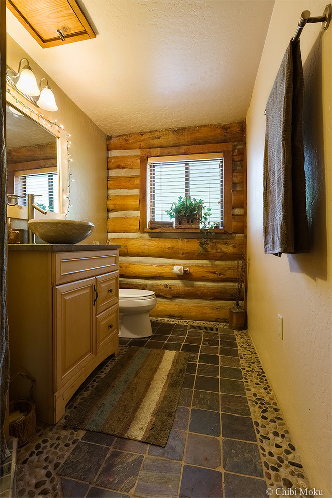 Example of a mountain style powder room design in San Francisco