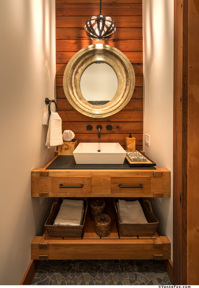 This is an example of a rustic cloakroom in Other.