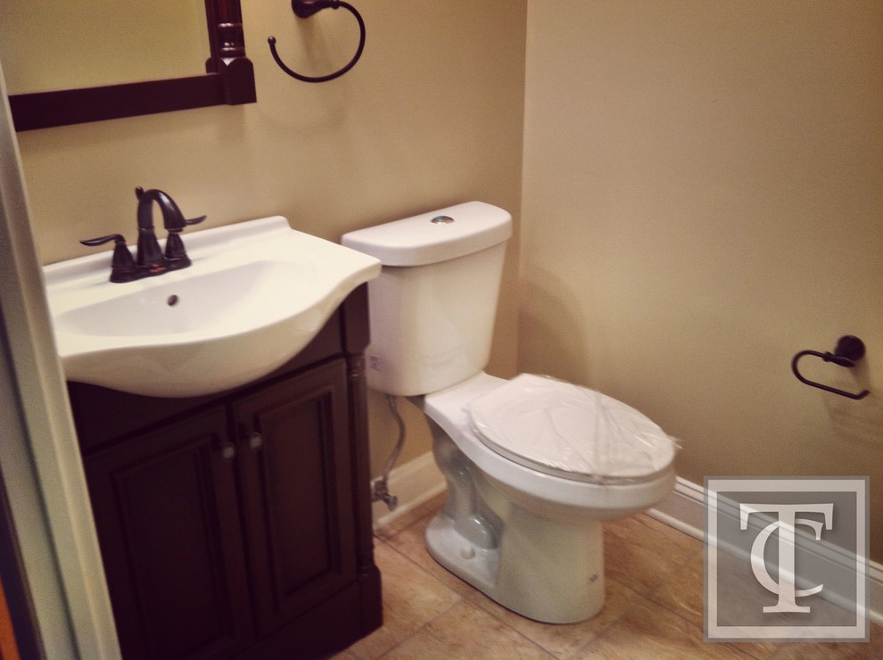 Example of a classic powder room design in Baltimore