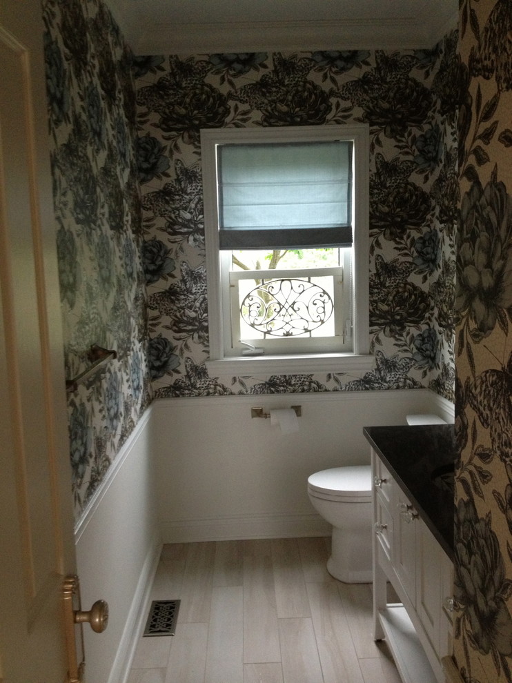 Powder room - traditional powder room idea in Montreal