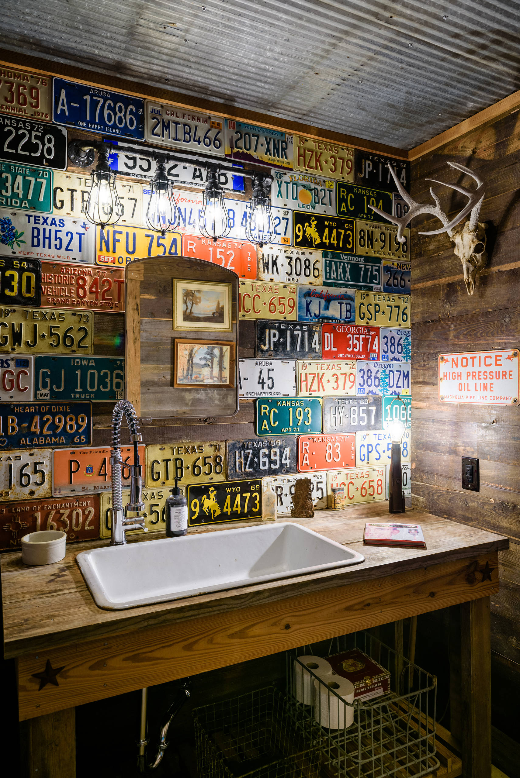 A Vintage License Plate DIY for the Man Cave • Adirondack Girl @ Heart