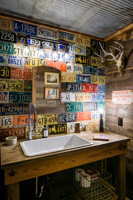 Man Cave Bathroom Eclectic