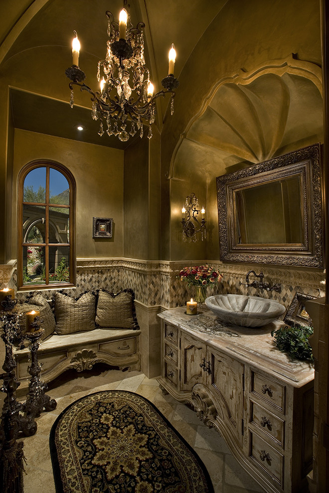 Mediterranean Powder Room - Mediterranean - Powder Room - Other | Houzz