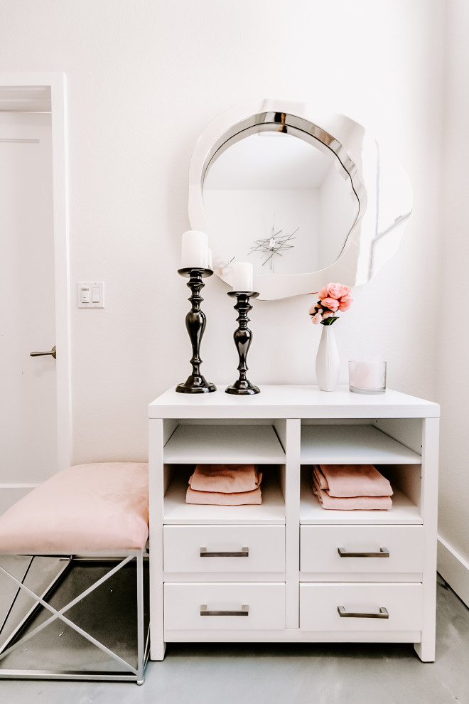 Modern Carlsbad Beach Apartment Contemporary Powder Room San Diego by Blush Interior