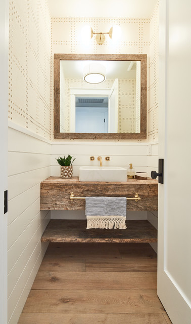 Modern Farmhouse Coastal Powder Room Los Angeles By Noelle Interiors Houzz Modern Farmhouse Coastal Powder, Farmhouse Powder Room