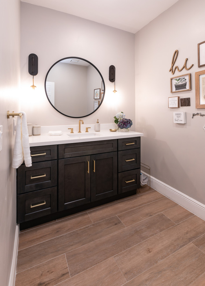 Cottage powder room photo in Other