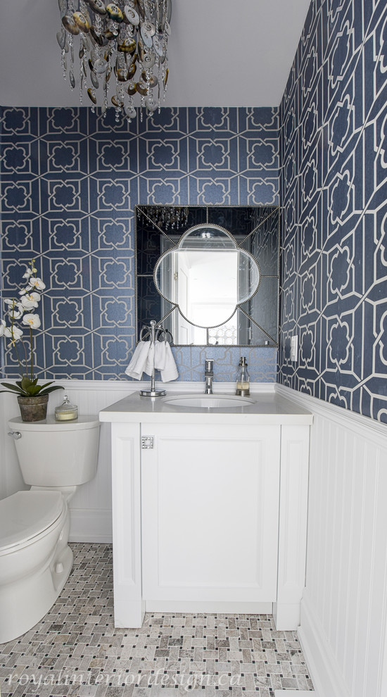 Navy Blue navy Powder room - Powder Room - Toronto - by ROYAL INTERIOR ...