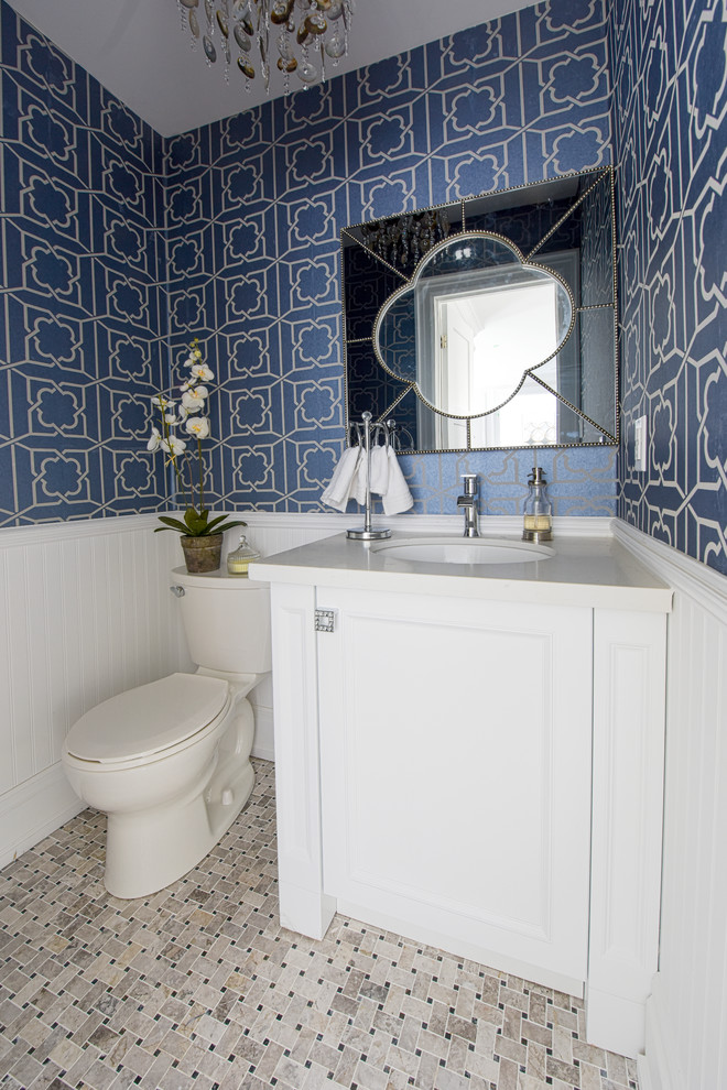 Navy Blue navy Powder room - Powder Room - Toronto - by ROYAL INTERIOR ...