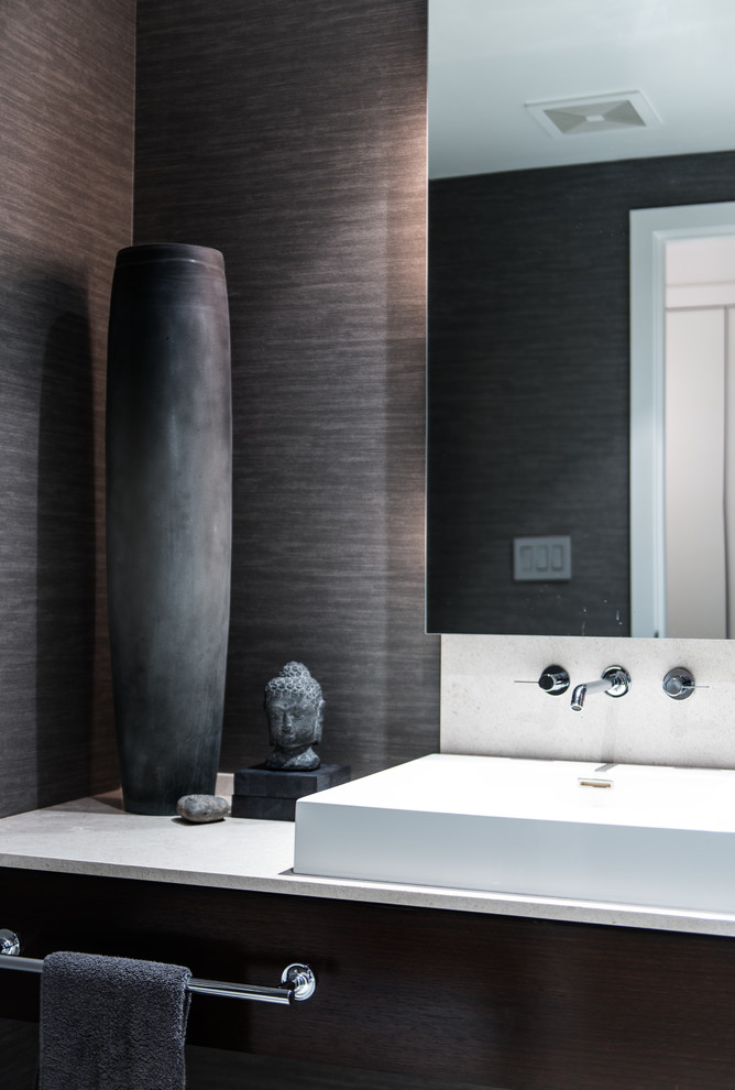 Inspiration for a contemporary powder room remodel in Vancouver