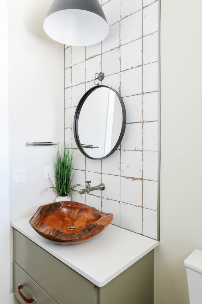 Organic Modern Model - Modern - Powder Room - Omaha - by Nathan Homes LLC | Houzz