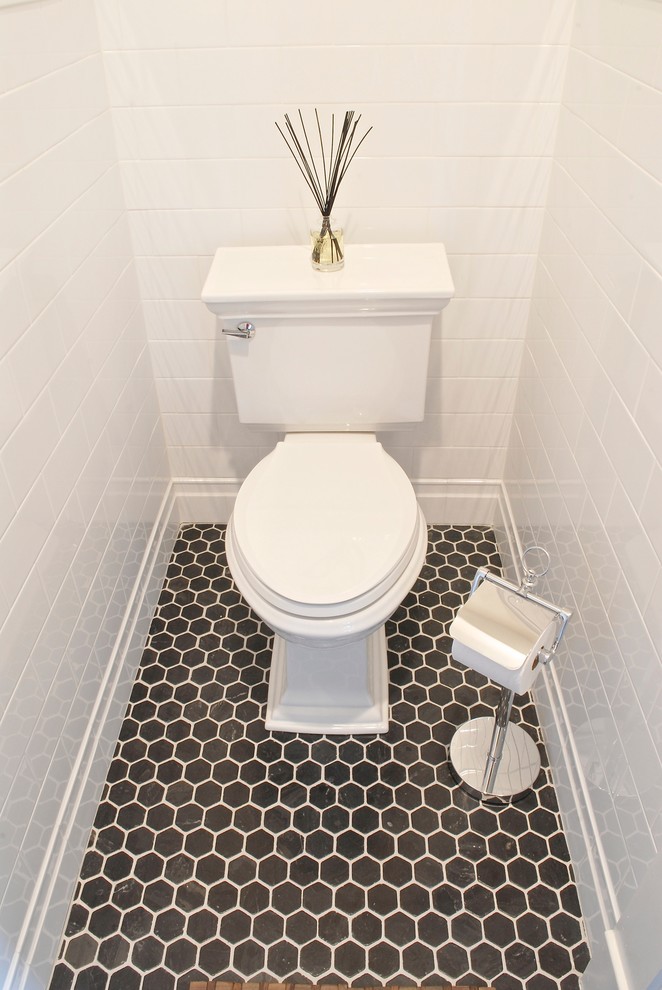 Inspiration för ett vintage toalett