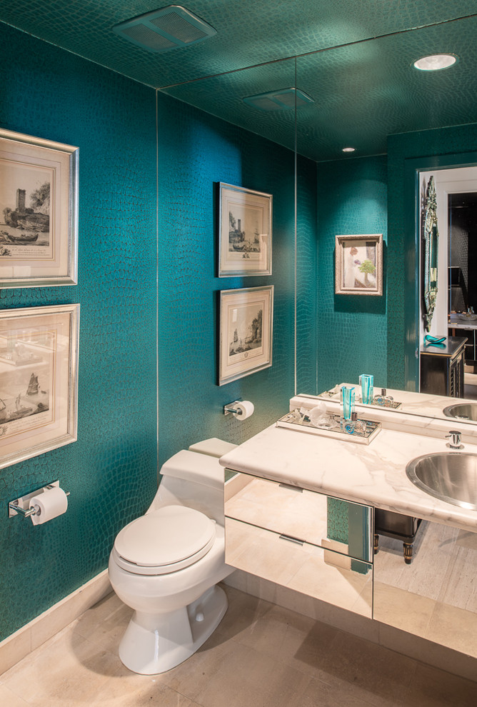 Paseo Encinal Estate Contemporary Powder Room Austin by Alder