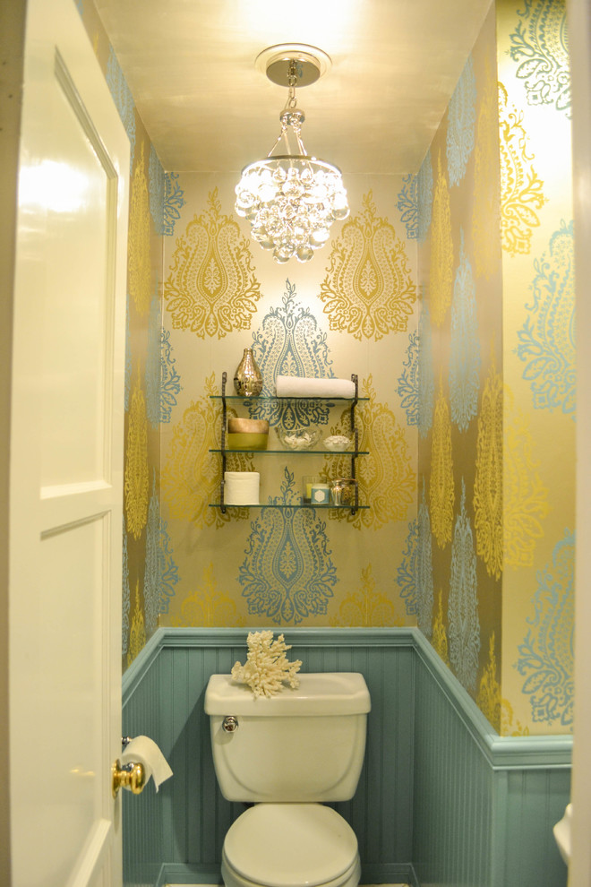 Inspiration for a transitional powder room remodel in Los Angeles