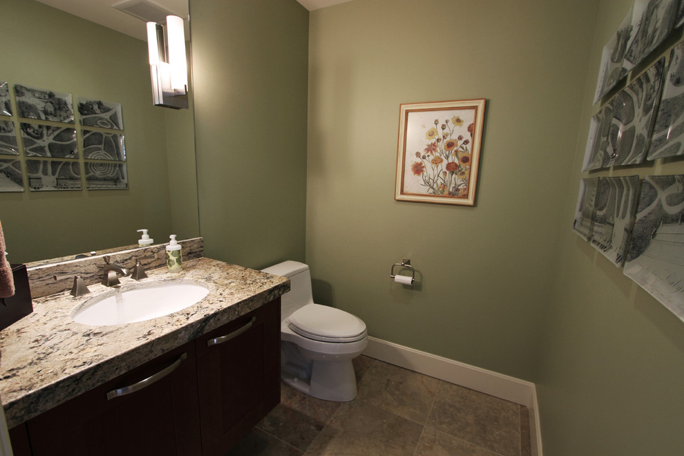 Example of an eclectic powder room design in Orange County