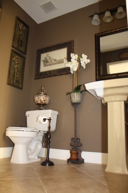 Inspiration for a timeless powder room remodel in Miami