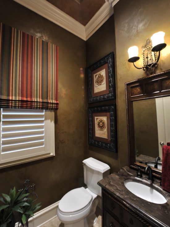 Example of a classic powder room design in Houston