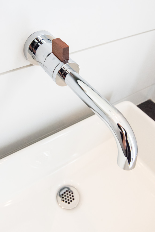 Powder room faucet Modern Powder Room Boston by Anne Becker