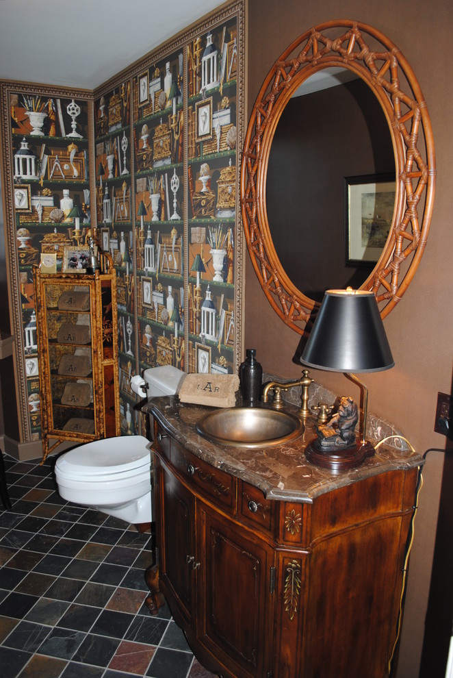 Inspiration for a timeless powder room remodel in Minneapolis
