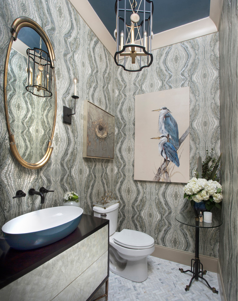 Powder Room Renovation - Transitional - Powder Room - New Orleans - by Arianne Bellizaire ...